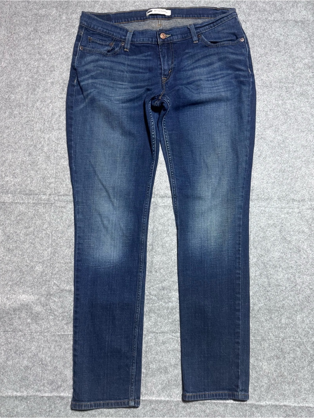 Levi’s 524 Too Superlow Jeans Y2K Low Rise Straight Leg Blue Denim